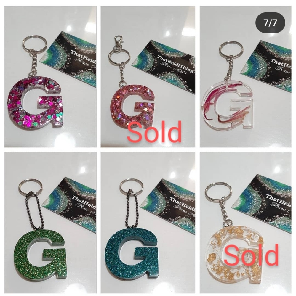 Bag charm Keychain Letter G